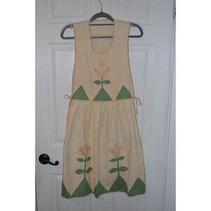 Vintage Apron with Flower Design